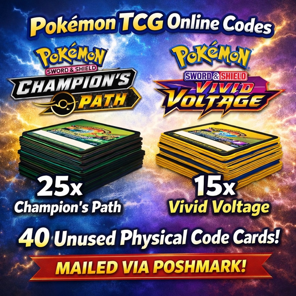 Pokemon TCG Online Codes - Champion's Path & Vivid Voltage